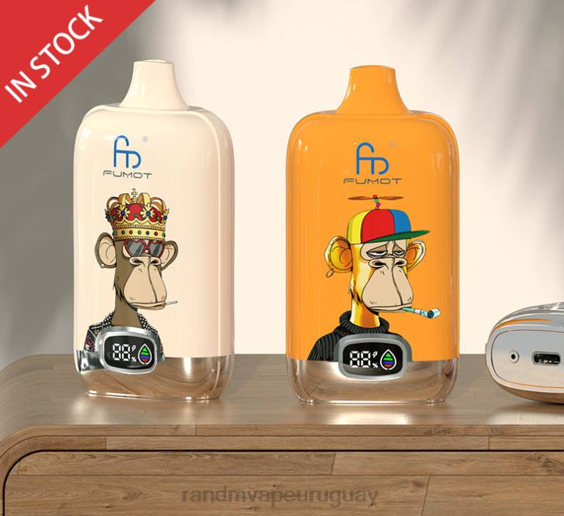 Fumot Original RandM Digital Box Dispositivo de vapeo con pantalla de líquido y batería 12000 Fresa plátano J6Z06 RandM Vape Buy Online