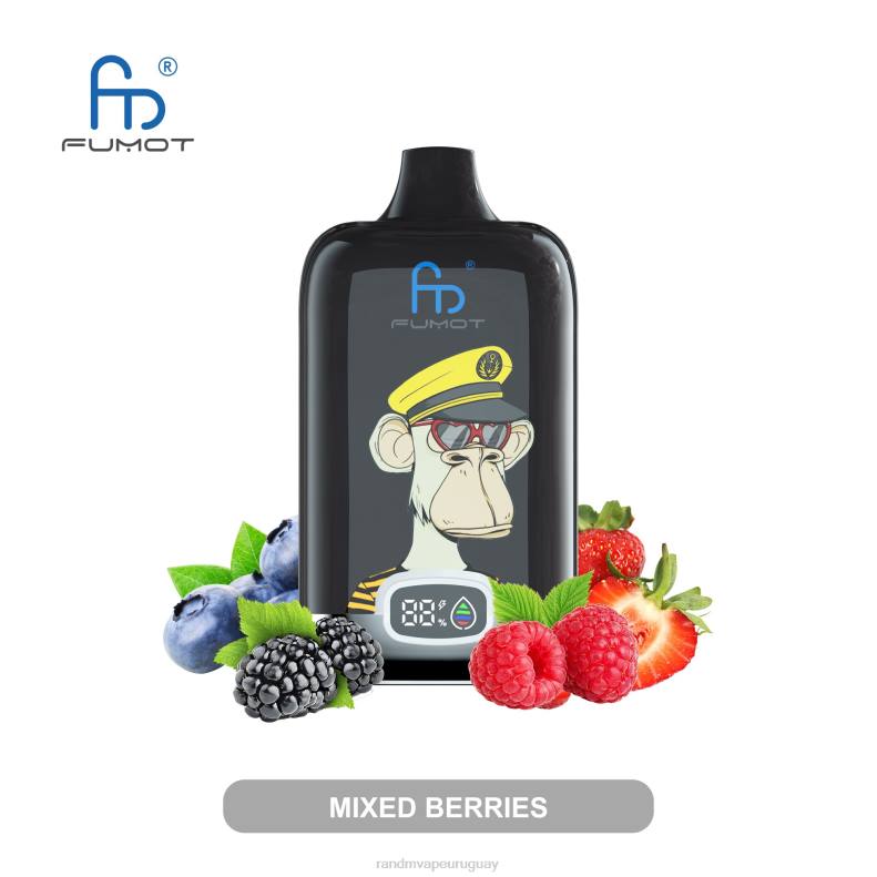 Fumot Original RandM Digital Box Dispositivo de vapeo con pantalla de líquido y batería 12000 bayas mixtas J6Z013 RandM Tornado Montevideo