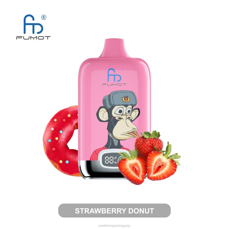 Fumot Original RandM Digital Box Dispositivo de vapeo con pantalla de líquido y batería 12000 donut de fresa J6Z014 RandM Vape Sale