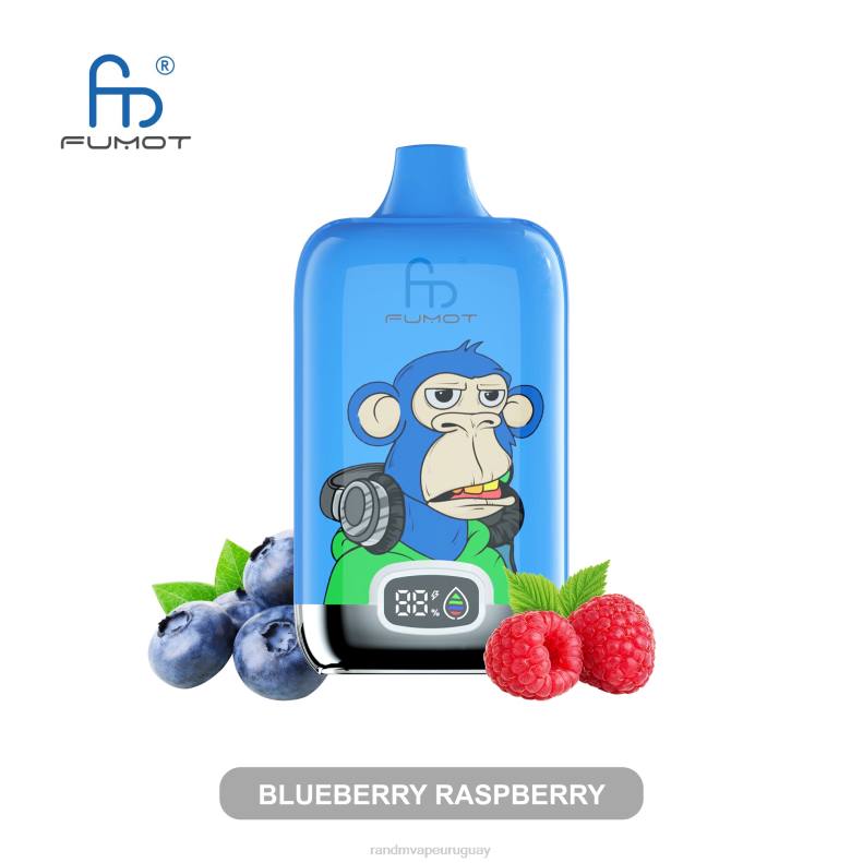 Fumot Original RandM Digital Box Dispositivo de vapeo con pantalla de líquido y batería 12000 frambuesa arándano J6Z04 RandM Vape Sale