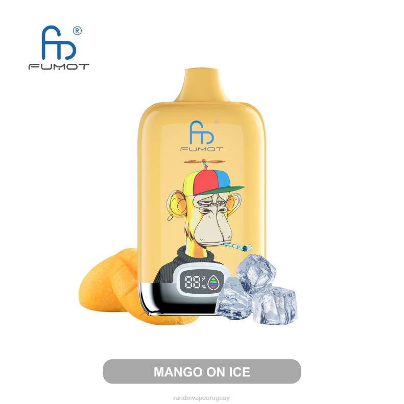 Fumot Original RandM Digital Box Dispositivo de vapeo con pantalla de líquido y batería 12000 mango en hielo J6Z012 RandM Tornado Uruguay