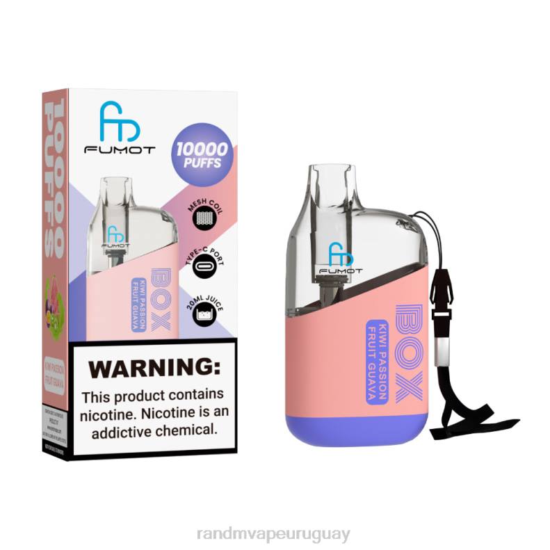Fumot Original RandM Tornado Box Dispositivo vapeador con control de flujo de aire 10000 1 ud. kiwi maracuyá guayaba J6Z097 RandM Tornado Vape Shop