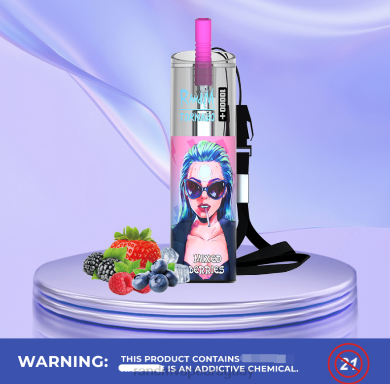 RandM Tornado Dispositivo vapeador con control de flujo de aire 10000 plus 1 ud. bayas mixtas J6Z078 RandM Vape Flavors