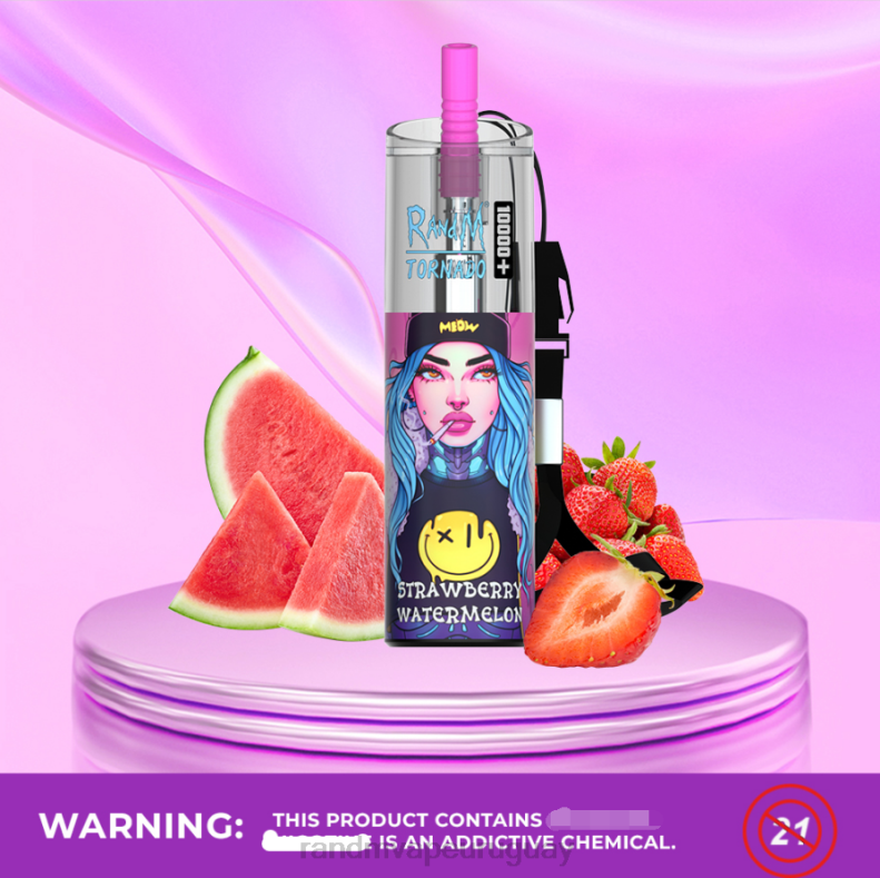 RandM Tornado Dispositivo vapeador con control de flujo de aire 10000 plus 1 ud. sandia fresa J6Z079 RandM Tornado Vape Precio