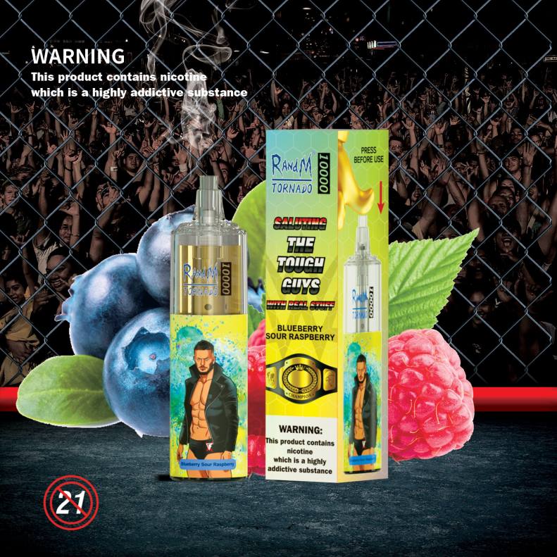 RandM Tornado Dispositivo vapeador con control de flujo de aire 10000 1 ud. arándano frambuesa agria J6Z0120 Fumot RandM Vape