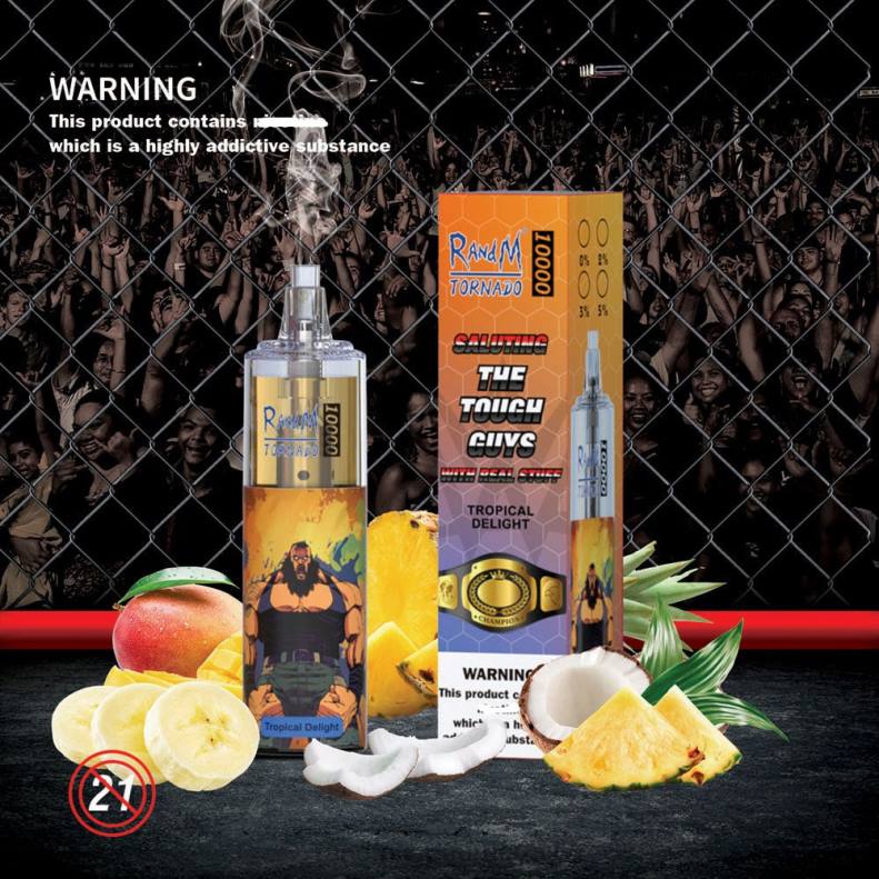 RandM Tornado Dispositivo vapeador con control de flujo de aire 10000 1 ud. delicia tropical J6Z0111 RandM Vape Uruguay