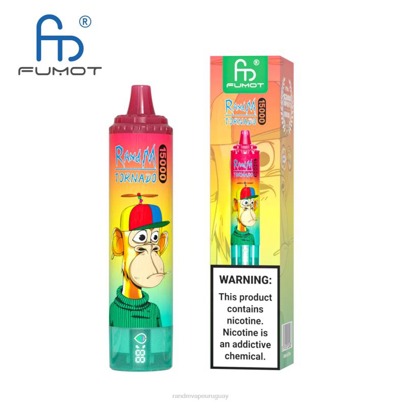 Fumot RandM Tornado Dispositivo vape 15000 con batería y pantalla ejuice versión 1 hielo de uva J6Z027 RandM Tornado Vape Shop