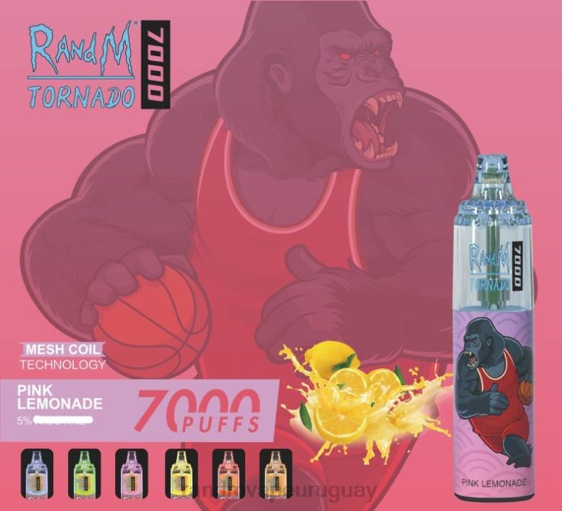 RandM Tornado Dispositivo vapeador con control de flujo de aire 7000 1 ud. Batido de plátano J6Z0177 RandM Tornado Vape Shop