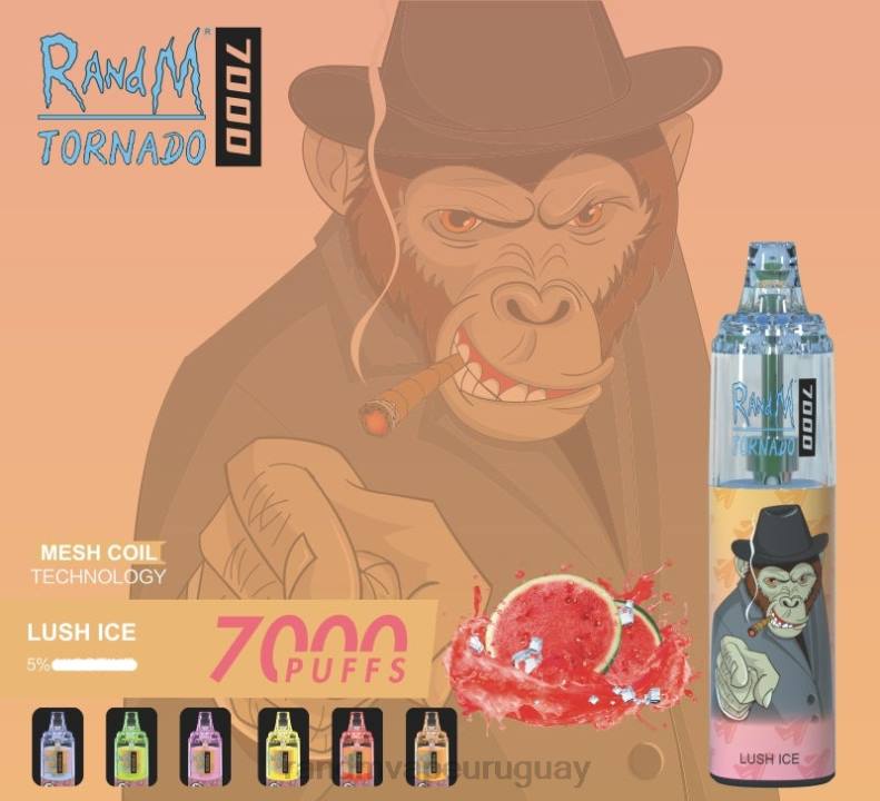RandM Tornado Dispositivo vapeador con control de flujo de aire 7000 1 ud. hielo exuberante J6Z0165 RandM Vape Discount Code