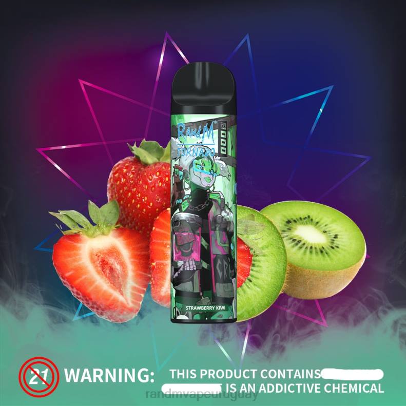 RandM Tornado Dispositivo vapeador con control de flujo de aire 8000 1 ud. kiwi fresa J6Z0250 Fumot RandM Vape