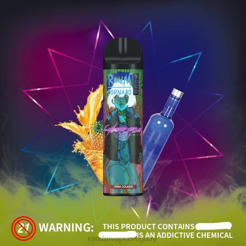 RandM Tornado Dispositivo vapeador con control de flujo de aire 8000 1 ud. melón manzana roja J6Z0245 RandM Vape Discount Code