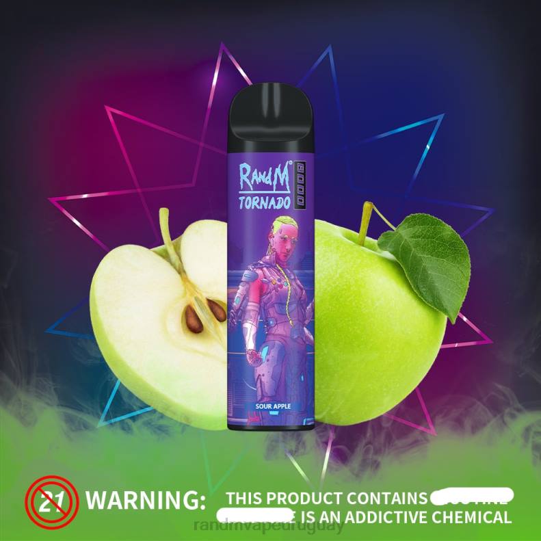RandM Tornado Dispositivo vapeador con control de flujo de aire 8000 1 ud. pera de algodón J6Z0241 RandM Vape Uruguay