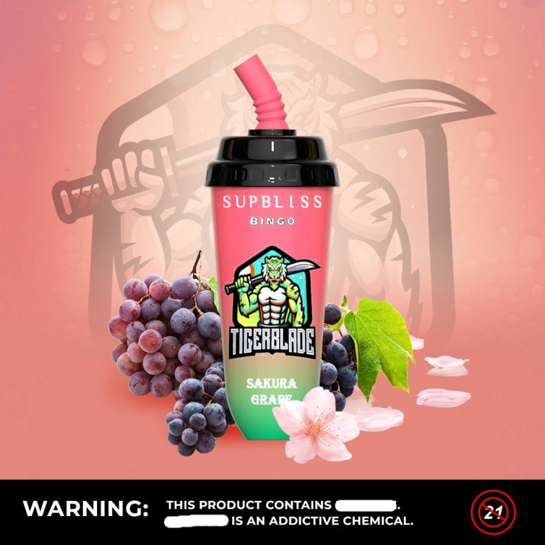 RandM Supbliss Bingo Dispositivo de vapeo 8000 1 ud. uva sakura J6Z0261 RandM Vape Uruguay