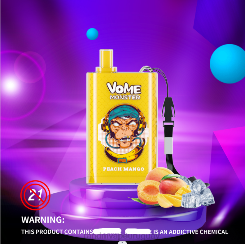 RandM Vome Monster Dispositivo vape pod con control de flujo de aire 10000 1 pieza hielo exuberante J6Z0277 RandM Tornado Vape Shop
