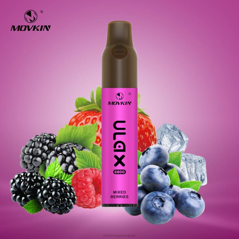 RandM Movkin Ulax Dispositivo de vapeo desechable recargable 6800 (bobina de cerámica) bayas mixtas J6Z064 RandM Vape Sale