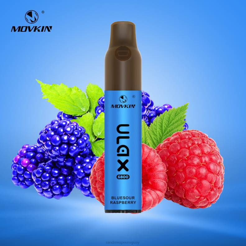 RandM Movkin Ulax Dispositivo de vapeo desechable recargable 6800 (bobina de cerámica) frambuesa agridulce J6Z068 RandM Vape Flavors