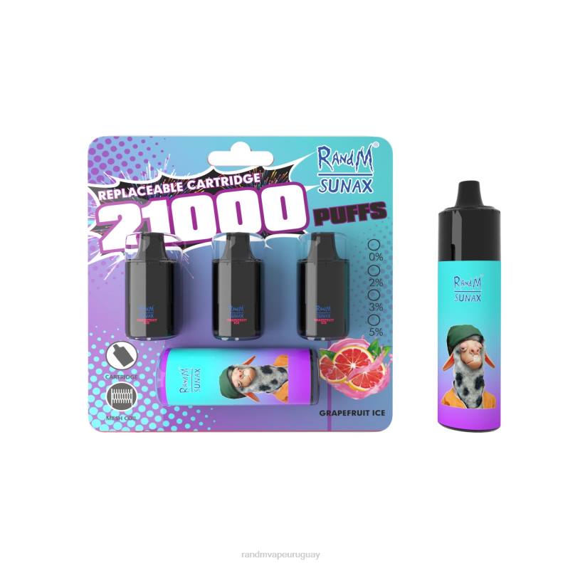 RandM Sunax Dispositivo de vapeo reemplazable con cápsula de control de flujo de aire 21000 1 ud. hielo de pomelo J6Z0275 RandM Vape Discount Code
