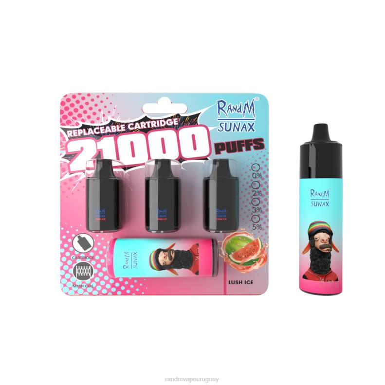 RandM Sunax Dispositivo de vapeo reemplazable con cápsula de control de flujo de aire 21000 1 ud. hielo exuberante J6Z0266 RandM Vape Buy Online