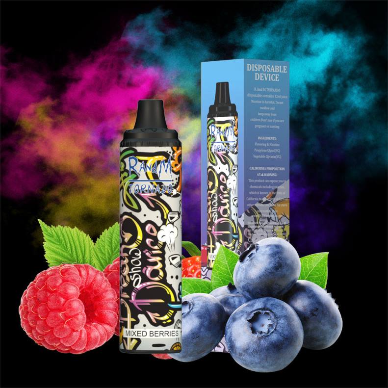 RandM Tornado Dispositivo vape pod con control de flujo de aire 6000 1 pieza bayas mixtas J6Z0291 RandM Vape Uruguay