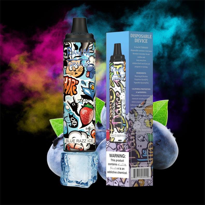 RandM Tornado Dispositivo vape pod con control de flujo de aire 6000 1 pieza helado de fresa J6Z0295 RandM Vape Discount Code