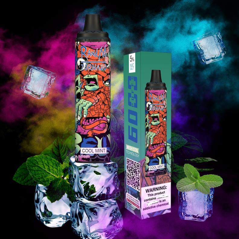 RandM Tornado Dispositivo vape pod con control de flujo de aire 6000 1 pieza menta fresca J6Z0282 RandM Tornado Uruguay
