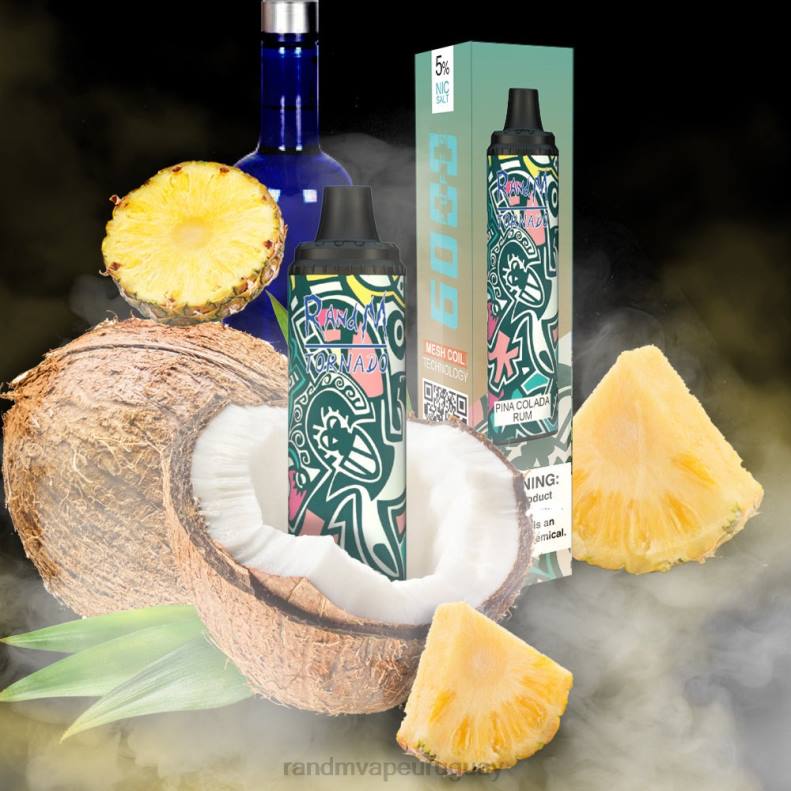 RandM Tornado Dispositivo vape pod con control de flujo de aire 6000 1 pieza ron piña colada J6Z0280 Fumot RandM Vape