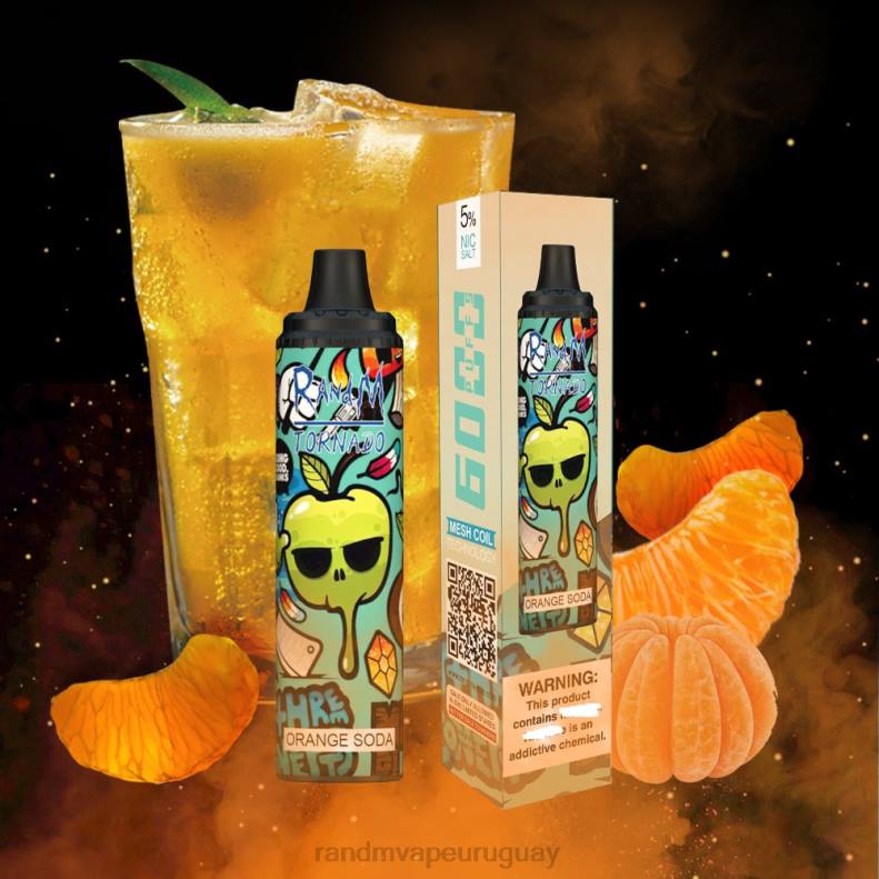RandM Tornado Dispositivo vape pod con control de flujo de aire 6000 1 pieza soda de naranja J6Z0287 RandM Tornado Vape Shop