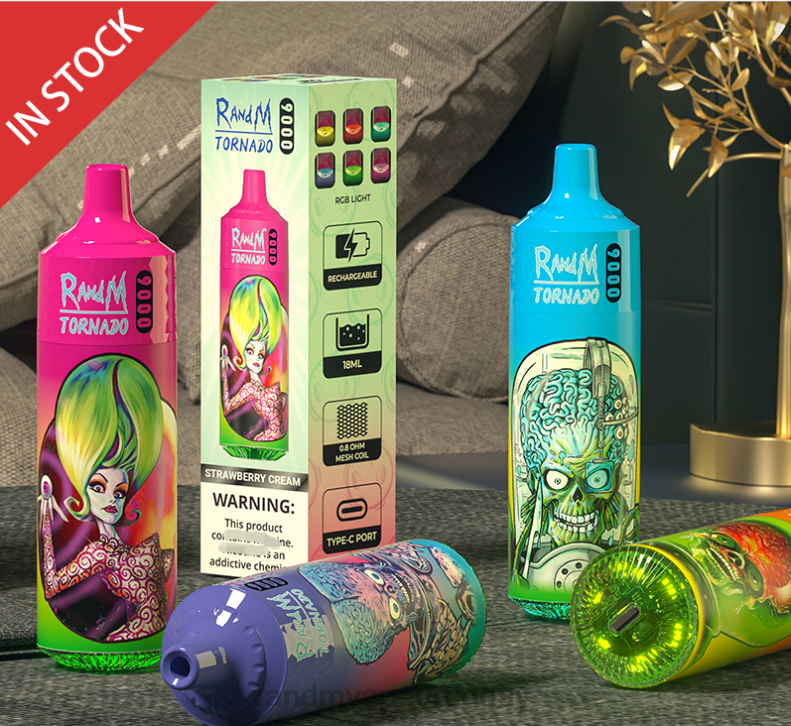 RandM Tornado Dispositivo vape pod 9000 1 pieza versión 1 hielo exuberante J6Z0135 RandM Vape Discount Code